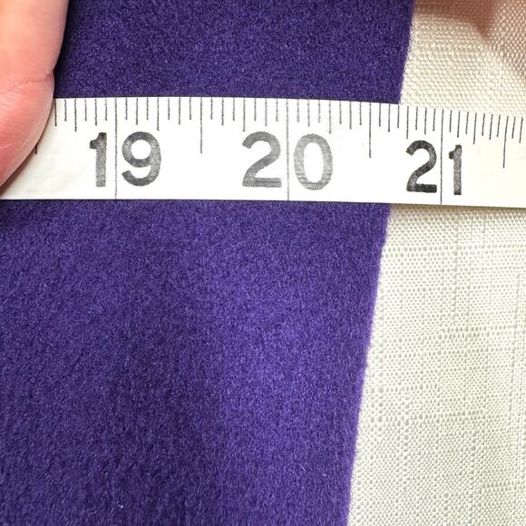 Vintage 90s TALBOT'S 100% Wool Open Front Blazer Size 10 Purple Business Casual - Picture 11 of 13